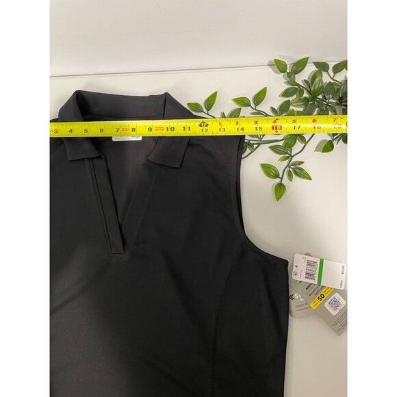 PGATour Airflux Sleeveless Womens Golf Polo Shirt UPF 50 Black L - Picture 11 of 12